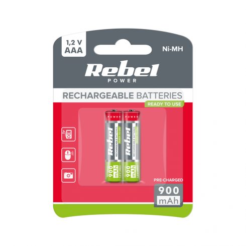 REBEL HR03 900 mAh Ni-MH baterije 2 kos/škatla