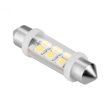 LED žarnica za avto 12V 10*40, 6xSMD Sv8.5, bela