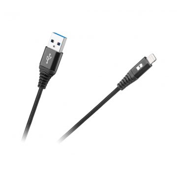 REBEL USB-Lightning kabel 100 cm črn