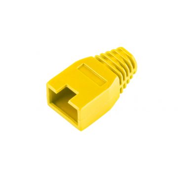 Gumijast pokrov za konektor 8p8c RJ45, rumen