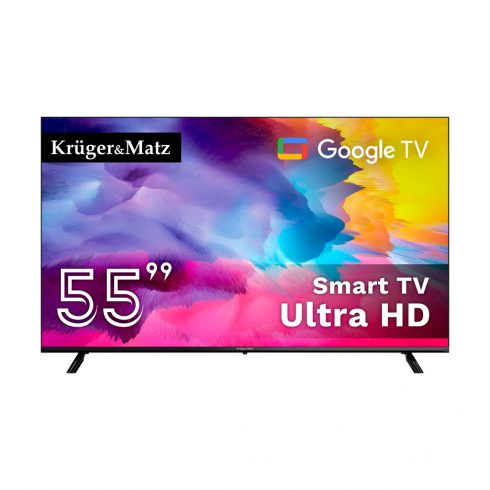 Kruger&Matz 55" UHD Google TV DVB-T2/T/C H.265 HEVC