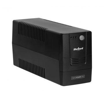   Računalniško zasilno napajanje UPS REBEL, model Nanopower 650 (offline, 650VA / 360W, 230 V, 50 Hz)