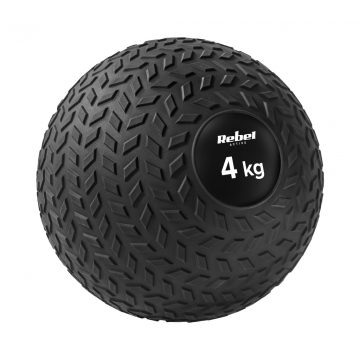   Mala medicinska žoga za rehabilitacijske vaje Slam Ball 23cm 4kg, REBEL ACTIVE