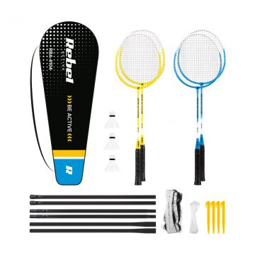 Komplet za badminton z mrežo REBEL ACTIVE