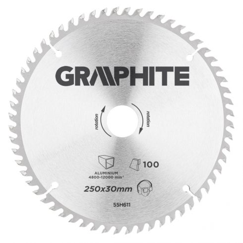 Žagin list, Widia, 250 x 30 mm, 100 zob, za aluminij