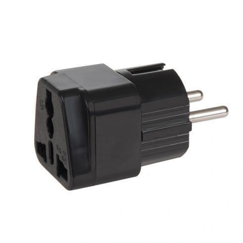 MCE155 46974 Adapter UK vtičnica na EU univerzalni črni vtič