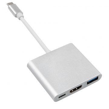   MCTV-840 52385 USB-C - HDMI / USB 3.0 / USB-C adapter kovinsko ohišje, 4K