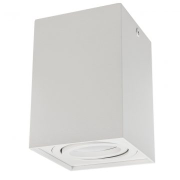   Maclean nadometna cev/svetilka, točka, halogen, kvadratna, aluminij, GU10, bela, 80x80x115 mm, MCE426 W