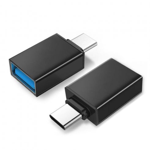 Maclean OTG adapter, USB A - USB C, črn, MCE470