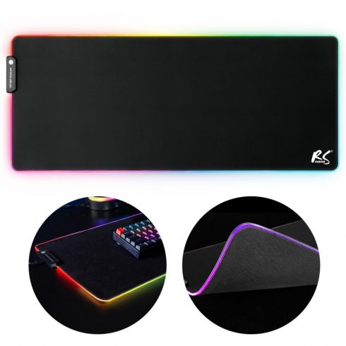 Gaming tipkovnica podloga za miško RGB NanoRS z LED osvetlitvijo ozadja, 800x300x4mm, RS705