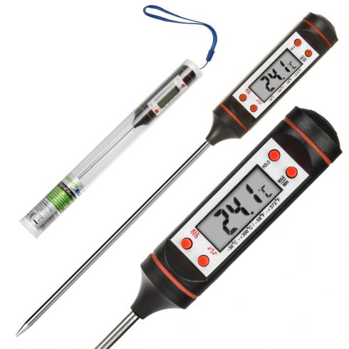 Termometer/sonda za hrano, GreenBlue, dolžina sonde 15 cm, temperaturno območje -50°C do +300°C, natančnost 0,1°C, GB178