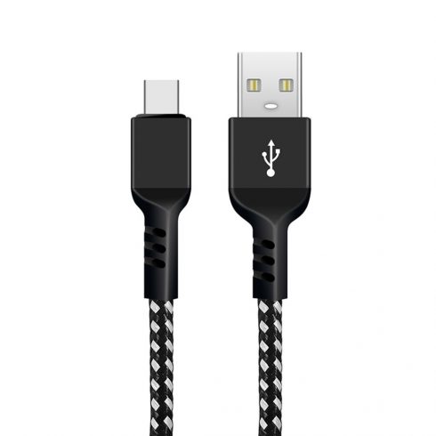 Maclean USB C kabel, podpira hitro polnjenje, prenos podatkov, 2.4A, 5V/2.4A, črn, dolžina 2m, MCE482