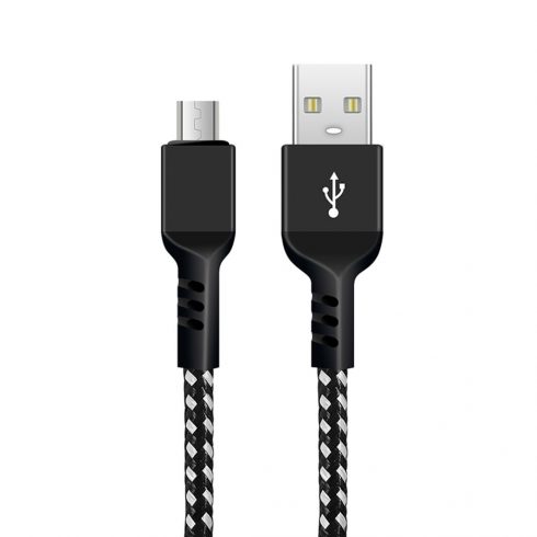 Maclean mikro USB kabel, 2.4A podpora za hitro polnjenje, prenos podatkov, 5V/2.4A, črn, dolžina 2m, MCE483