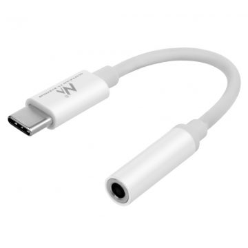   Adapter USB Type-C - 3,5 mm Mini Jack Maclean, digitalno integrirano vezje, podpora za 99 % naprav na trgu, MCTV-847