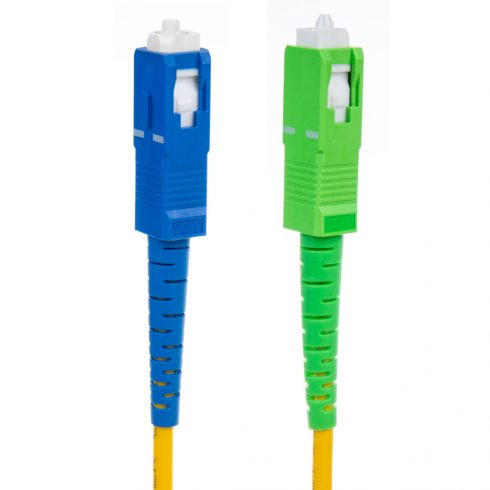 Patchcord optični kabel Maclean, SC/APC-SC/UPC SM 9/125 LSZH, enomodni, dolžine 1m, simplex, G657A2, MCTV-401