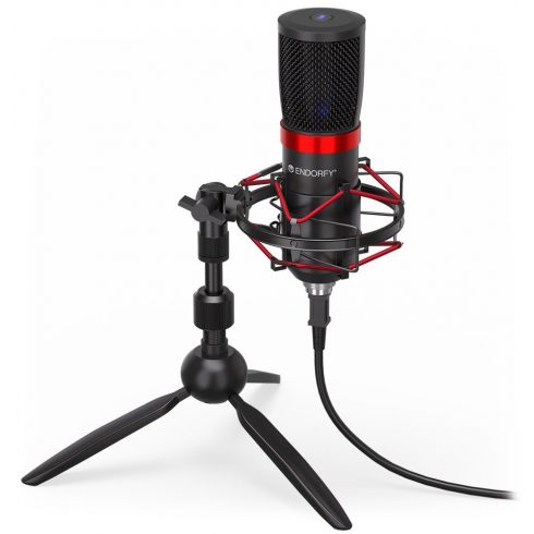 Endorfy Microphone Streaming T / streaming / stojalo / pop-up filter / 3,5 mm jack / USB-C