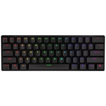   Endorfy gaming tipkovnica Thock Compact RD RGB /USB/ red sw. / brezžična / mehanska / ameriška postavitev / mini / črna RGB