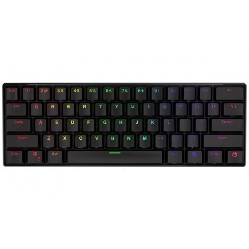 Endorfy gaming tipkovnica Thock Compact RD RGB /USB/ red sw. / brezžična / mehanska / ameriška postavitev / mini / črna RGB