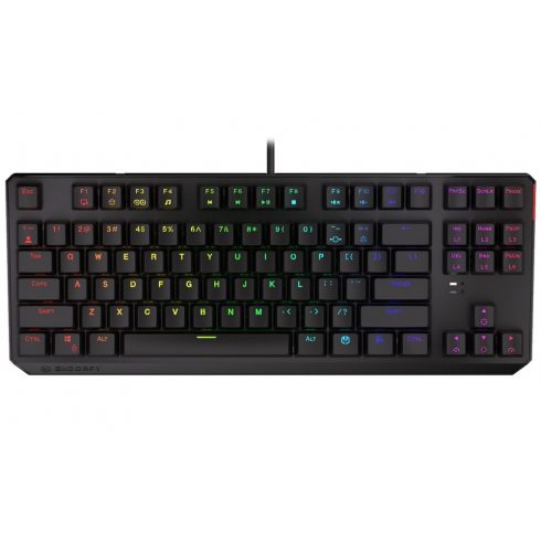 Endorfy igralna tipkovnica Thock TKL Kailh BL RGB /USB/ modra sw. / žično / mehansko / ameriška postavitev / črna RGB