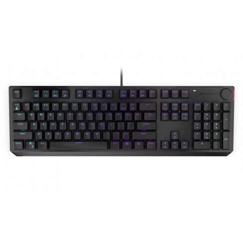 Endorfy igralna tipkovnica Thock Blue / USB / blue sw. / žica / meh. / ZDA / / PBT dvojne tipke / črna RGB