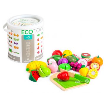 Leseno sadje za rezanje, set 20 kosov ECOTOYS