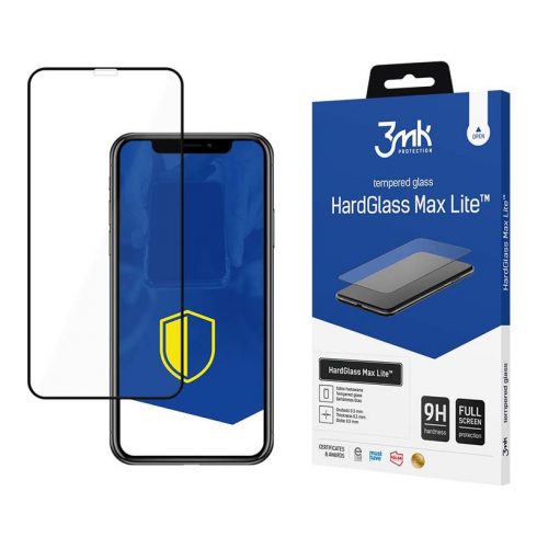 3mk HardGlass Max Lite - kaljeno steklo za iPhone 11 (črna)