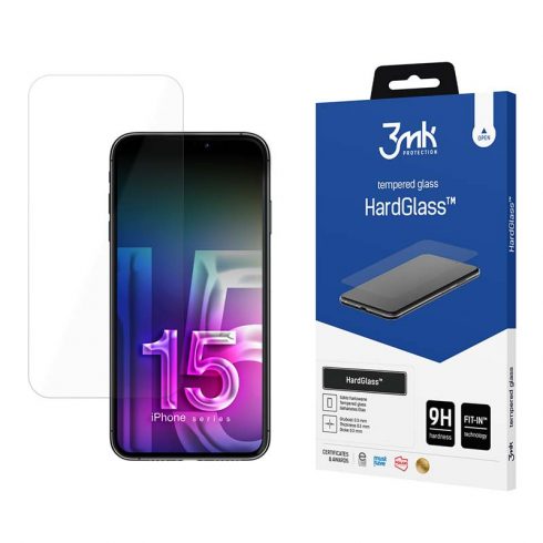 3mk HardGlass - Kaljeno steklo za iPhone 15 Pro