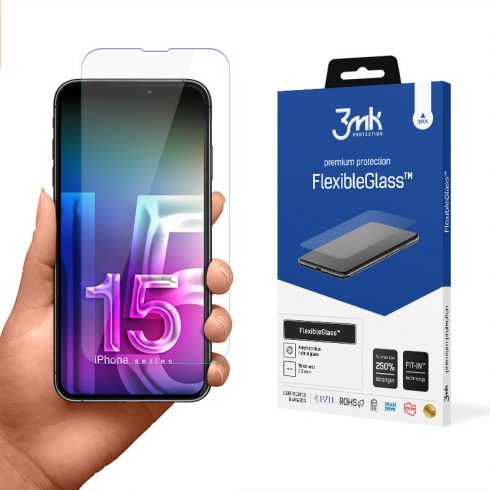 3mk FlexibleGlass - Hibridno steklo za iPhone 15 Pro