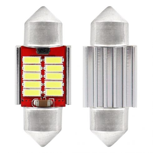 Led canbus 4014 10smd festoon c5w c10w c3w 31mm bela 12v 24v amio-02188