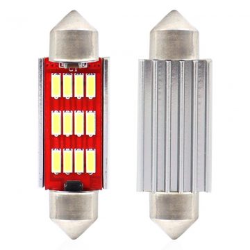   LED žarnice canbus 4014 12smd festoon c5w c10w c3w 41mm bela 12v 24v amio-01291