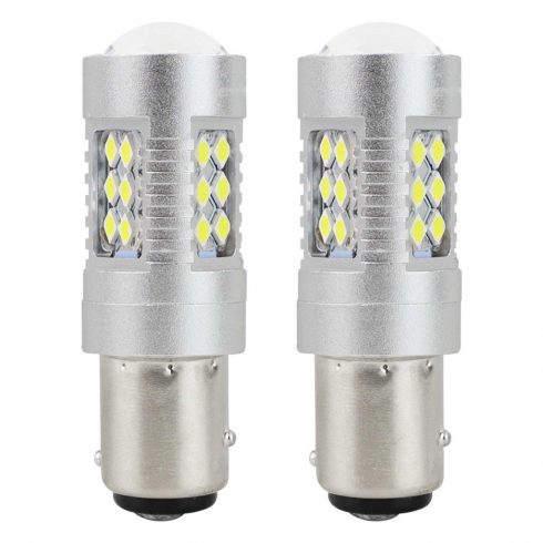 LED žarnice canbus 3030 24smd 1157 bay15d p21/5w bela 12v 24v amio-01438