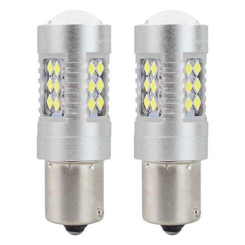 Canbus LED žarnice 3030 24smd ba15s p21w bele 12v 24v amio-01445