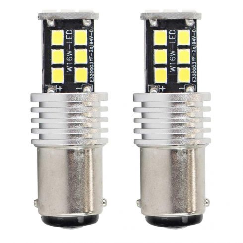 LED žarnice canbus 2835 15smd 1157 bay15d p21/5w bela 12v 24v amio-01641