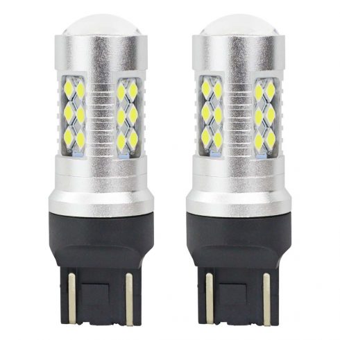 LED žarnice canbus 3030 24smd t20 7443 w21/5w bele 12v 24v amio-02126