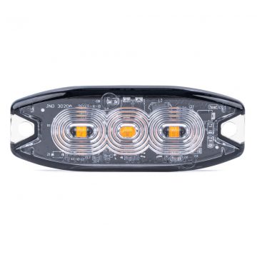 Ploska opozorilna lučka 3 LED R65 R10 12-24V amio-02297