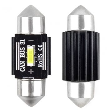   LED žarnice canbus 1860 1smd ultrabright festoon c5w c10w c3w 31mm bela 12v 24v amio-02441