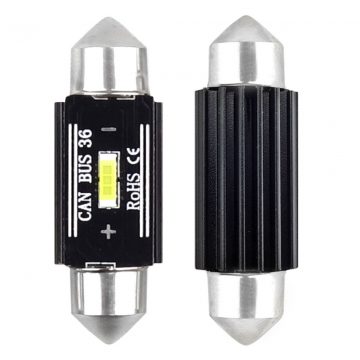   LED žarnice canbus 1860 1smd ultrabright festoon c5w c10w c3w 36mm bela 12v 24v amio-02442