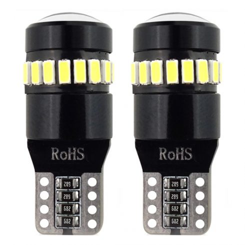 Canbus LED žarnice 18smd 3014 + 1smd 1smd t10 w5w bele 12v 24v amio-02446