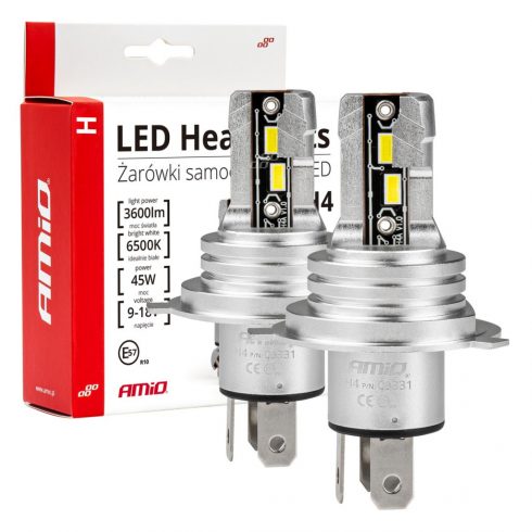 LED avto žarnice serije H-mini h4/h19 6500k canbus amio-03331