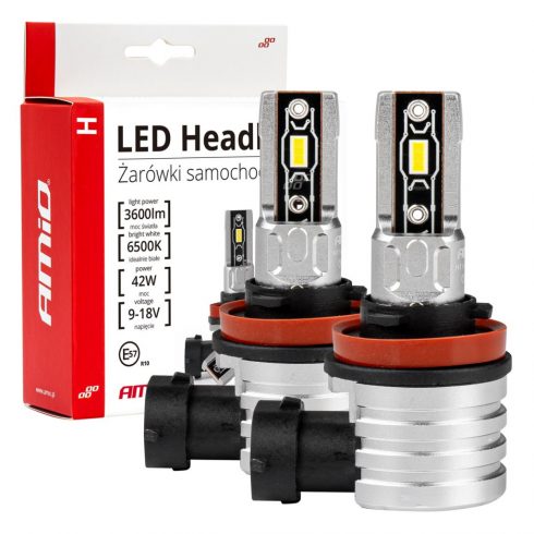 LED avtomobilske žarnice serije H-mini h8 h9 h11 h16 6500k canbus amio-03333