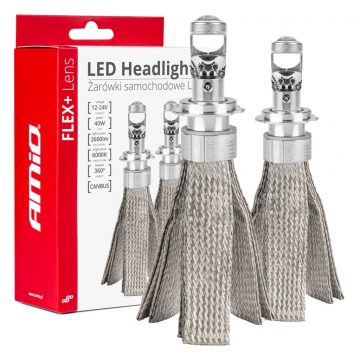   LED avto žarnice flex+ serija h7 h18 leča 12v 24v 6000k canbus amio-03660