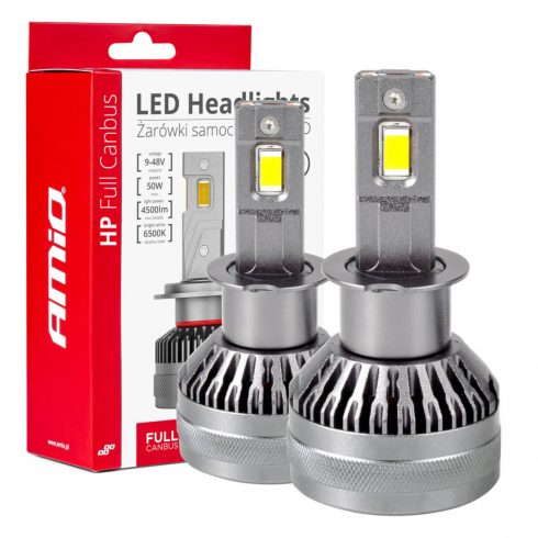 LED avto žarnice serije HP full canbus h3 12v 24v 6500k amio-03672