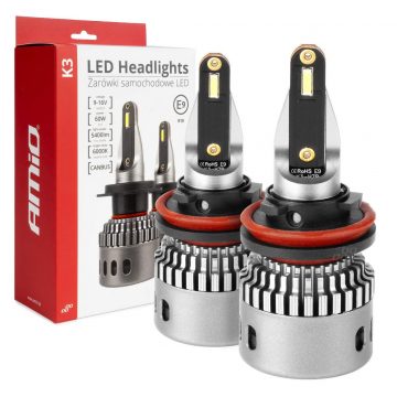   LED avto žarnice serije k3 h8 h9 h11 h16 12v 6000k canbus amio-03686