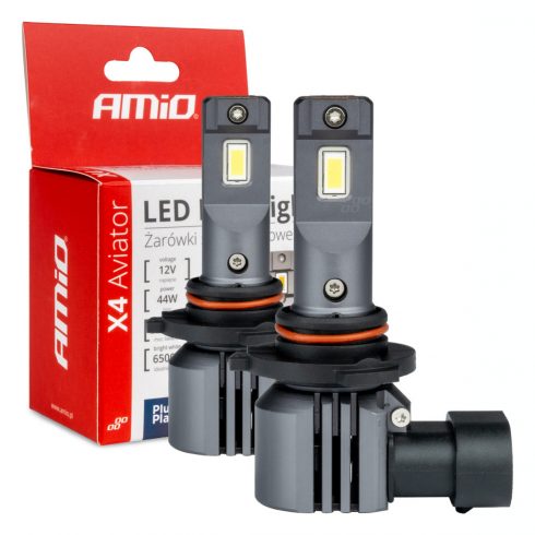 LED avto žarnice serije x4 aviator hb3/hir1 9011/h10 6500k canbus amio-03766