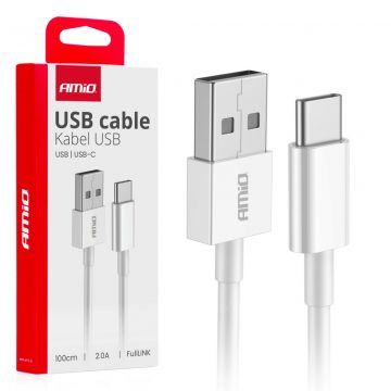 USB-A - USB-C 2a polnilni kabel 100 cm fulllink amio-03893