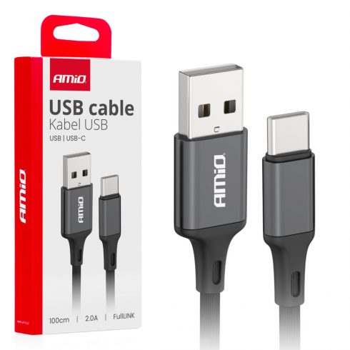 USB-A - USB-C 2a polnilni kabel 100 cm fulllink amio-03899