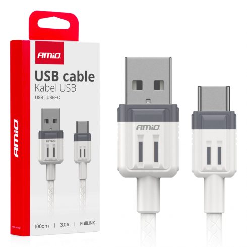 USB-A - USB-C 3A polnilni kabel 100 cm fulllink amio-03905