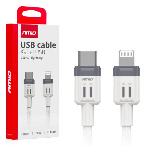 USB-C polnilni kabel - iPhone Lightning fulllink 20w 100cm amio-03910