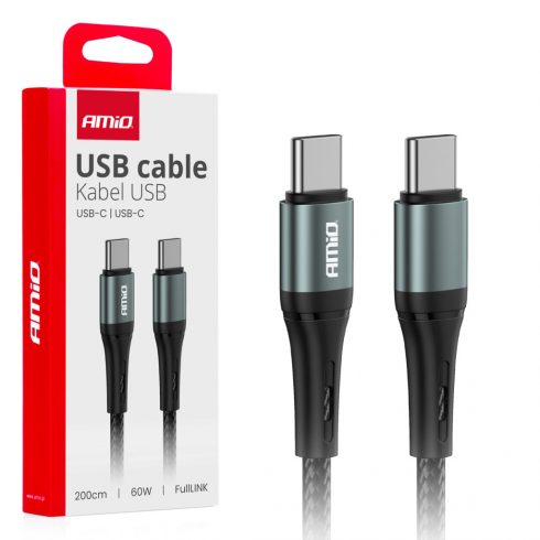 USB-C - USB-C polnilni kabel 60w 200cm fulllink amio-03915