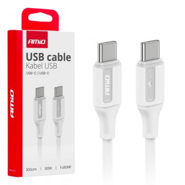 USB-C - USB-C polnilni kabel 60w 100cm fulllink amio-03920